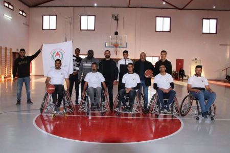 تنظيم لعبة كرة سلة للمقعدين في رهط